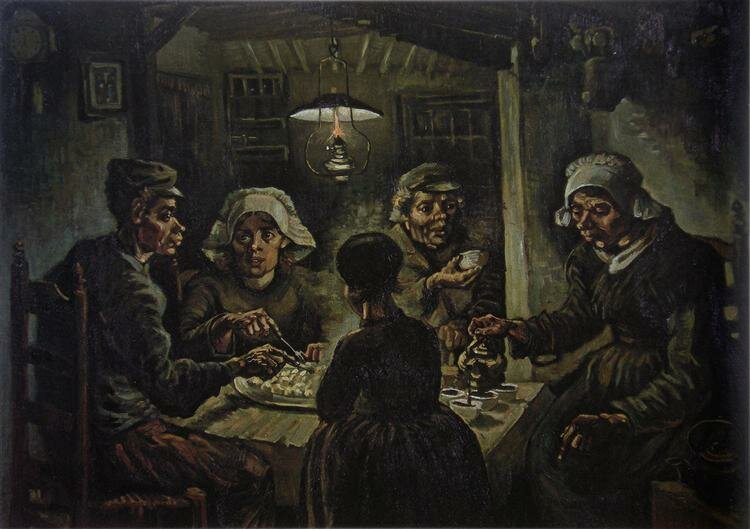 Картина "Едоки картофеля", 1885, художник Винсент Ван Гог
